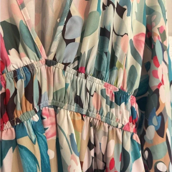 Floral Maxi Dress with Long Sleeves - Picture 6 of 6